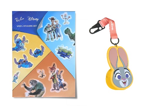 ディズニーステッカー3枚セット + キャラクターラゲッジタグ（ポーチ付き）